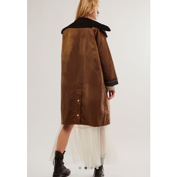 Barbour Tan townfield Waxed Jacket - Picture 12 of 12